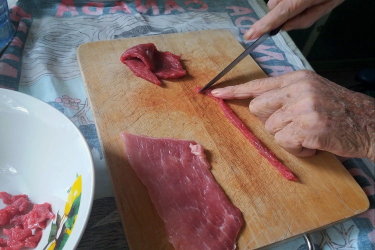 taglio della carne - ammacucenà