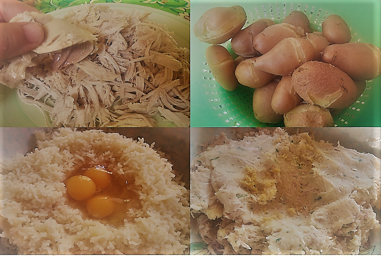 crocchè pollo e patate fasi di prepatazione - ammacucenà