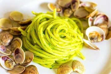 cuoco nostromo vongole e pesto aromatizzato al limone amma cucena