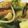 Spaghetti cozze, fagiolini e patate